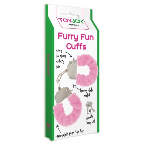 Масивни белезници с пух Furry Fun розови [5]