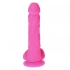 Гъвкаво дилдо с вакуумна основа от силикон Long Stocky Pink [1]