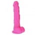Гъвкаво дилдо с вакуумна основа от силикон Long Stocky Pink [2]