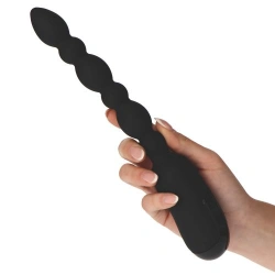 Гъвкава вибрираща анална броеница от силикон Back Beads