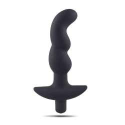 Вибриращ анален стимулатор от силикон Black Twist