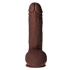 Голямо реалистично дилдо с тестиси Italian Cock Bruto 12" кафяво [2]