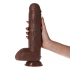 Голямо реалистично дилдо с тестиси Italian Cock Bruto 12" кафяво [4]