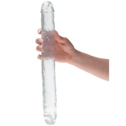 Двойно джели дилдо Natural Living 34 см. прозрачно