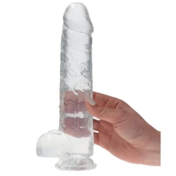 Гъвкаво джели дилдо с тестиси Sky Emotion 10"