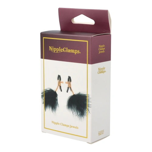 Щипки за зърна с пух Nipple Clamps Jewels розово злато [1]