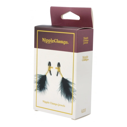 Щипки за зърна с пух Nipple Clamps Jewels  [1]