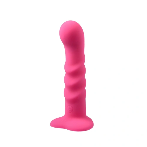 Релефно вибриращо дилдо с дистанционно Virgite Pinky