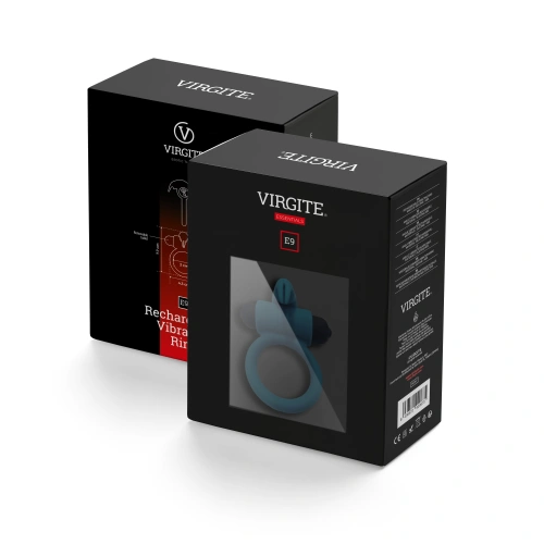 Презаредим вибриращ пенис пръстен Virgite E9 син [3]