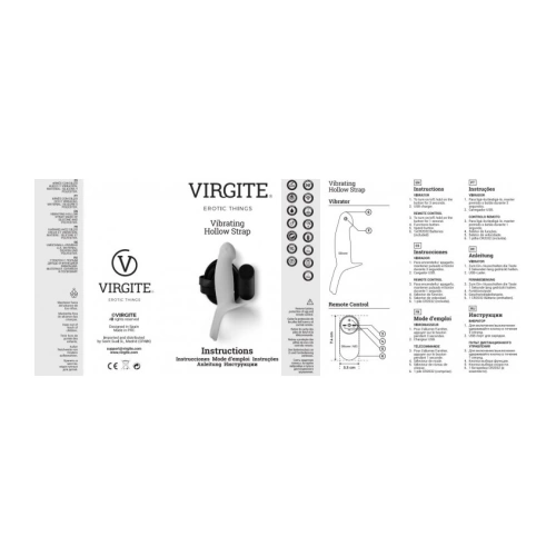 Страп-он с кухо вибриращо дилдо от силикон Virgite H4 [3]