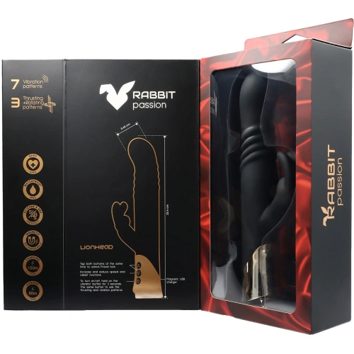 Въртящ се рабит вибратор с тласъци Virgite Lionhead [5]