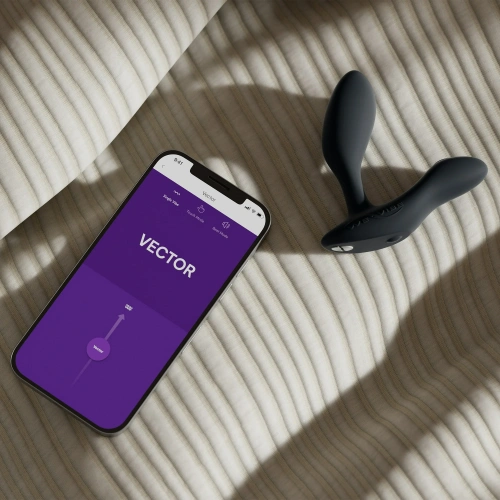 Луксозен простатен стимулатор с дистанционно и App We-Vibe Vector+ черен [17]
