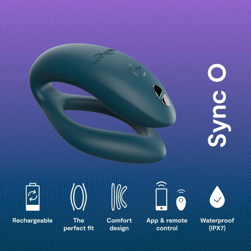We Vibe Sync O - луксозен стимулатор за двойки с App, зелен [20]