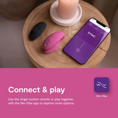 Луксозен стимулатор за двойки с App We Vibe Sync 2 розов [21]