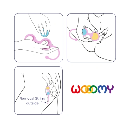 Комплект вагинални топчета от силикон Woomy Love Pearls [3]