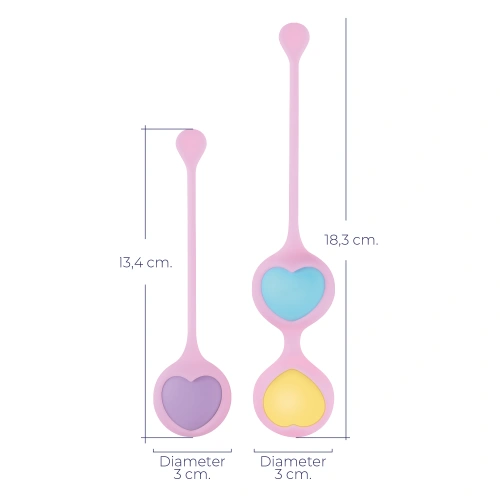 Комплект вагинални топчета от силикон Woomy Love Pearls [4]