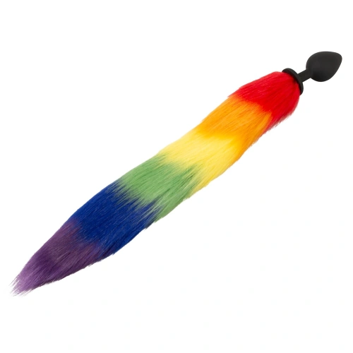 Анален разширител с дълга многоцветна опашка Fluffy Tail Rainbow [3]