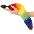 Анален разширител с дълга многоцветна опашка Fluffy Tail Rainbow [2]