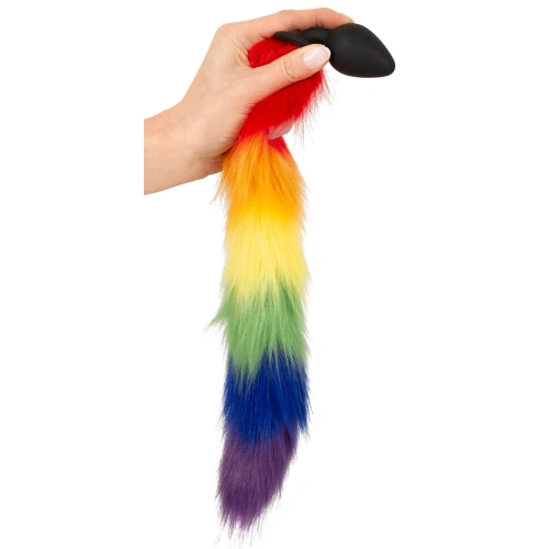 Анален разширител с дълга многоцветна опашка Fluffy Tail Rainbow [4]