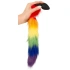 Анален разширител с дълга многоцветна опашка Fluffy Tail Rainbow [4]