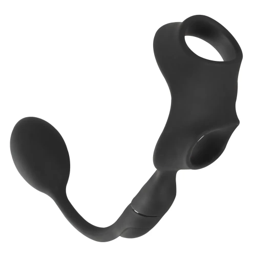 Вибриращ анален стимулатор с пристегач за пенис и тестиси Rebel Вибриращ анален стимулатор с пристегач за пенис и тестиси Rebel