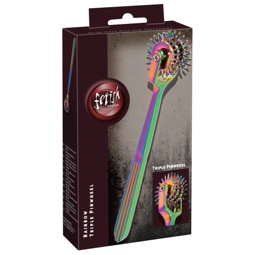 Метален BDSM аксесоар с три колелца Rainbow Triple Pinwheel [8]