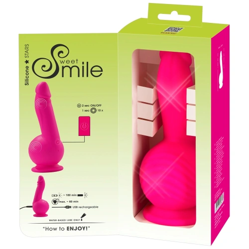 Мощен презаредим вибратор от силикон Sweet Smile [7]