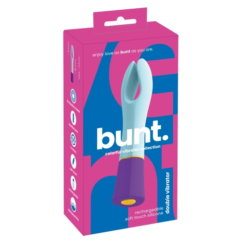 Презаредим силиконов вибратор с двоен връх Bunt. Double [11]
