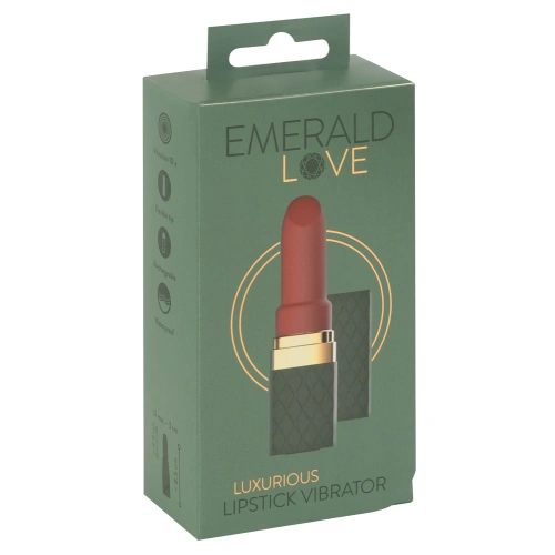 Луксозен малък вибратор-червило Emerald Love [10]